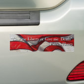 Geef me Liberty of geef me dood Patrick Henry Bumpersticker (Op auto)