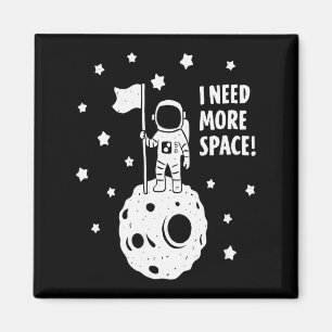 Geef Me Meer Ruimte Grappige Astronaut Maan Ster H Magneet