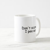 Geef me niet dat ik gemakkelijk plaag koffiemok (Voorkant rechts)