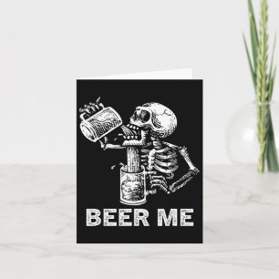 Geef me Skelet Griezelige Enge Drinkende Mannen Fe Kaart