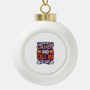 Geef Me Snoep Bel Griezelige Halloween Geest Pompo Keramische Bal Ornament