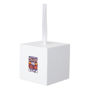 Geef Me Snoep Bel Griezelige Halloween Geest Pompo Kubus Ornament