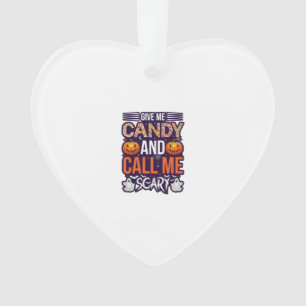Geef Me Snoep Bel Griezelige Halloween Geest Pompo Ornament