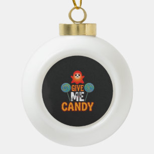Geef Me Snoep Halloween Geest_1 Keramische Bal Ornament