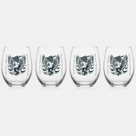 Geef me vrijheid of geef me de dood Drinkware Set Wijnglas Zonder Voet