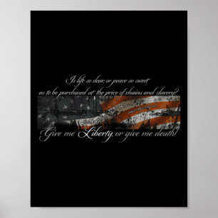 Geef me vrijheid of geef me de dood Patrick Henry Poster
