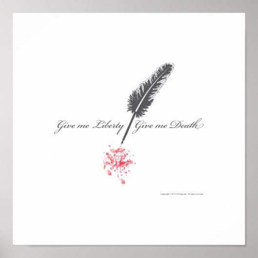 Geef me vrijheid of geef me dood poster (Voorkant)