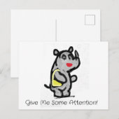 Geef me wat aandacht briefkaart (Voorkant / Achterkant)