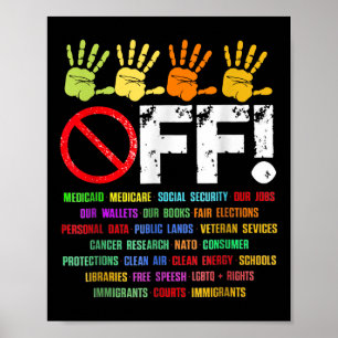 Geef mijn sociale zekerheid en Medicare-protest af Poster