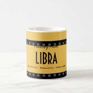 Geef naam-kleur LIBRA Birthday Zodiac aan Koffiemok