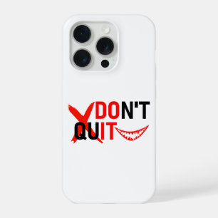 GEEF NIET OP – Krachtig Rood Motivatie Design iPhone 15 Pro Hoesje