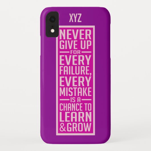 GEEF NOOIT aangepaste monogram-telefoongevallen OP Case-Mate iPhone Case (Achterkant)