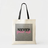 Geef nooit canvas tas op (Voorkant)