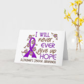 Geef nooit de hoop op 4 Ziekte van Alzheimer Kaart (Gele Bloem)