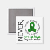 Geef nooit de hoop op nierziekte magneet (Voorkant / Achterkant)