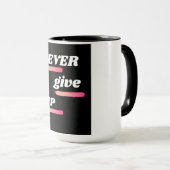 Geef nooit de Mok van Inspirerend koffie op (Voorkant rechts)