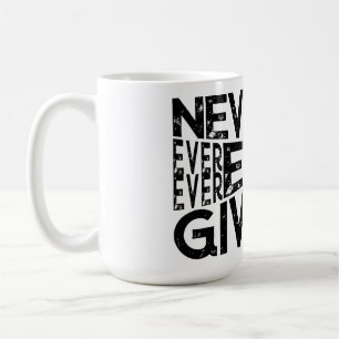 Geef nooit het witte en zwarte design op koffiemok