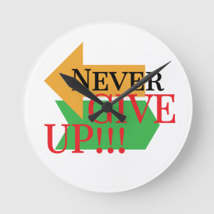 Geef nooit motivatie quotes op ronde klok