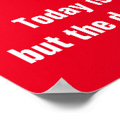 Geef nooit Motivatie rood wit op Poster (Hoek)