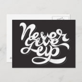 Geef nooit op 2 briefkaart (Voorkant / Achterkant)