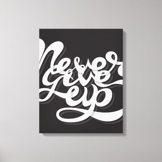 Geef nooit op 2 canvas afdruk (Voorkant)