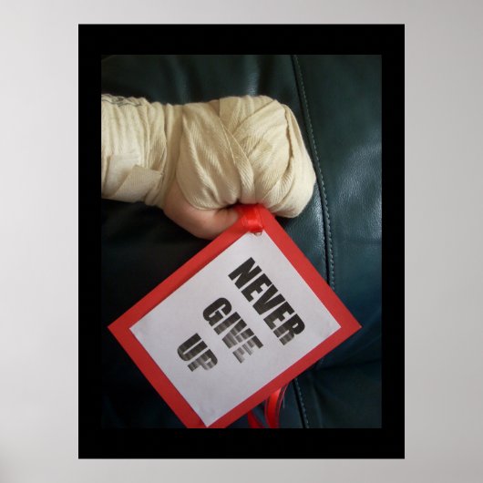 Geef nooit op, boksdoek poster (Voorkant)