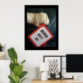 Geef nooit op, boksdoek poster (Thuiskantoor)