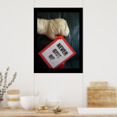 Geef nooit op, boksdoek poster (Keuken)
