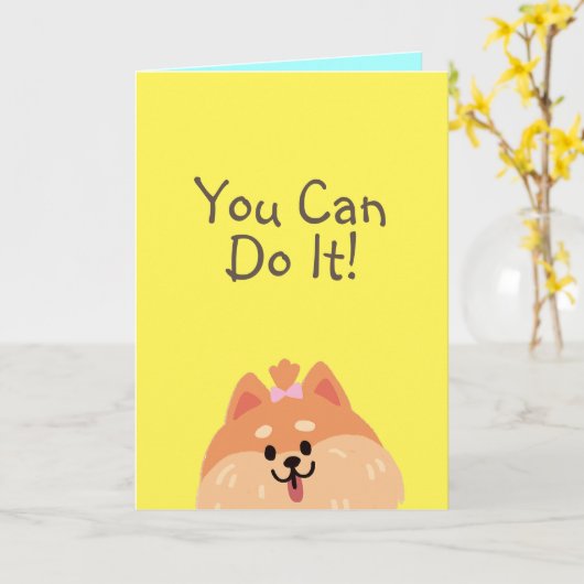 Geef nooit op en giet nooit Kaart (Gele Bloem)