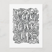 Geef nooit op - kleur je eigen briefkaart (Voorkant)