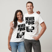 Geef nooit op met powerlifting t-shirt (Unisex)