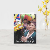 Geef nooit op - Wenskaart Kaart (Gele Bloem)