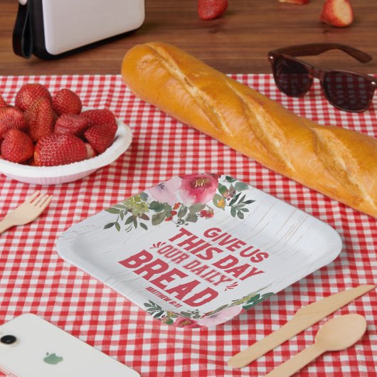 Geef ons deze dag ons dagelijks broodpapier Bord (Picknick)