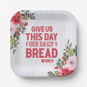 Geef ons deze dag ons dagelijks broodpapier Bord (Voorkant)