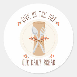 Geef ons deze dag ronde sticker