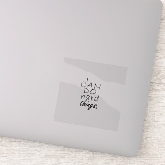 Geef op dat ik moeilijk kan doen wat doorzichtig v sticker (Detail)