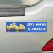 GEEF PEEPS EEN KANS BUMPERSTICKER (Op auto)