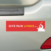 Geef Pijn een stem Bumpersticker (Op auto)