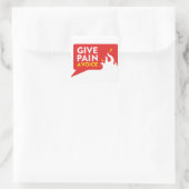 Geef pijn een stem vierkante sticker (Tas)