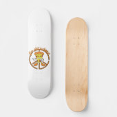 GEEF PIZA EEN KANS grappig pizza pun cadeauidee Skateboard (Voorkant)