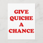 Geef QUICHE EEN KANS Briefkaart (Voorkant)