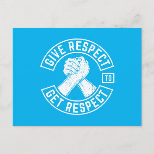 Geef Respect Om Respect Te Krijgen MC Biker Inspir Briefkaart