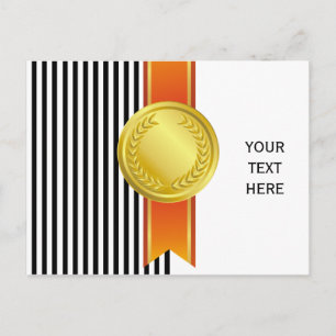 GEEF RIBBON Gold II + uw ruggengraat. en tekst Briefkaart