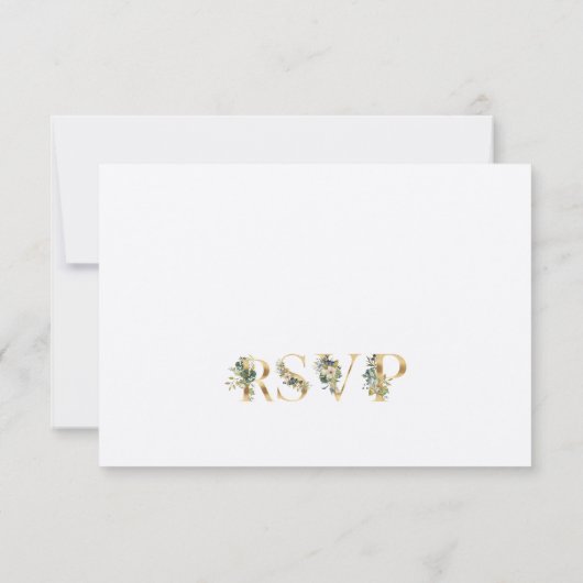 Geef RSVP modern blauw en groen antwoord (Achterkant)