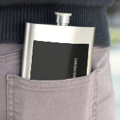 Geef Silver en Black Groomsman een persoonlijk tin Flacon (Voorbeeld)