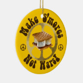 Geef S'mores vrede een kans Keramisch Ornament (Rechts)
