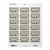 Geef sparen de Datum RickRack Trim toe Etiket (Full Sheet)