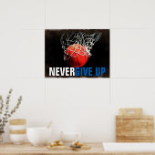 Geef succes basketbal nooit op poster (Keuken)