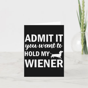 Geef toe dat je de Wiener Dachshund Weenie Hond wi Kaart