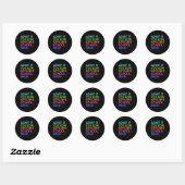 Geef toe dat je low-key liefdesschool grappig teru ronde sticker (Vel)